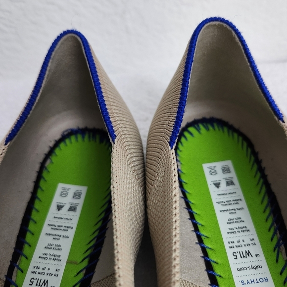 Roth'ys Round Toe Flats Ecru Women's Size 11.5 - Picture 7 of 11